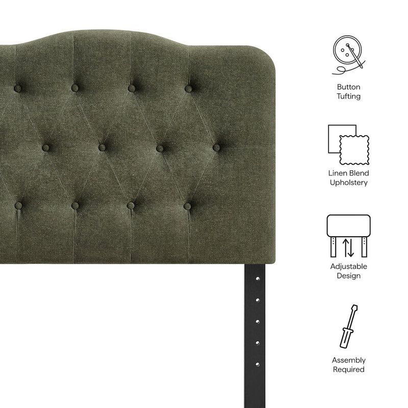 Annabel Premium Linen Blend Twin Headboard image number 2