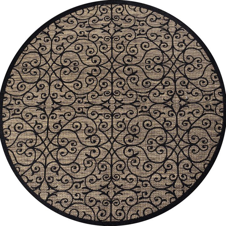 Madrid Vintage Filigree Textured Weave Area Rug