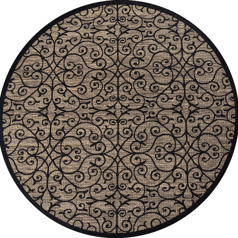 Madrid Vintage Filigree Textured Weave Area Rug