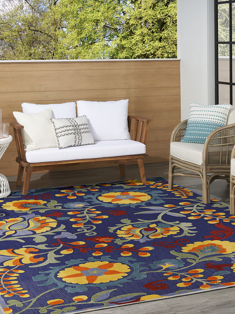 Aloha ALH17 Navy/Multicolor 6' x 9' Rug