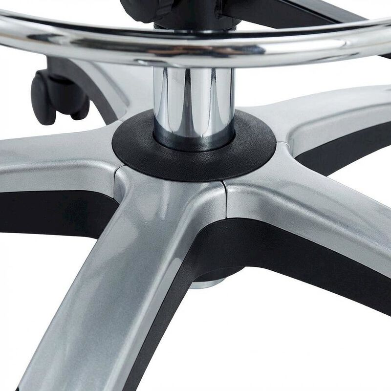 Plastic Drafting Chair with Armrest and Adjustable Height for Office Use image number 4