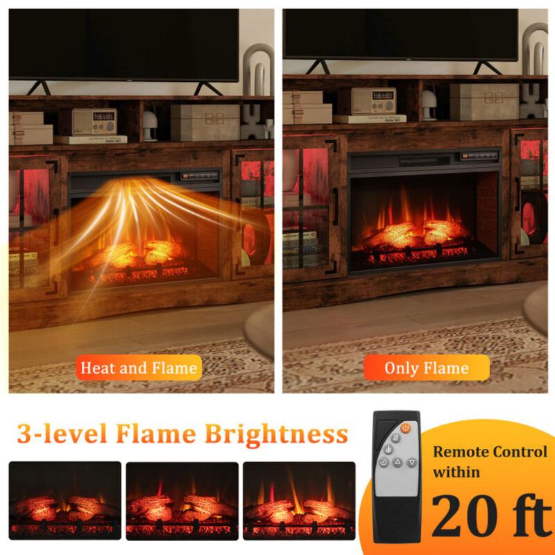 Hivvago Fireplace TV Stand with Remote Controls and Thermostat for TVs Up to 50 Inch