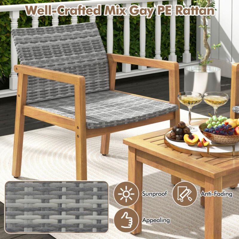 Hivvago 3 Pieces Patio Furniture Set  with Chair