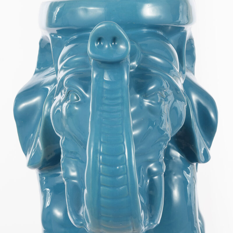 White Elephant Ceramic Garden Stool