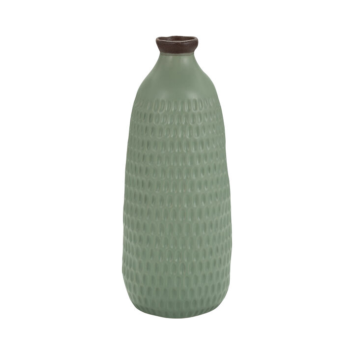 Hollis Green Dimpled Vase