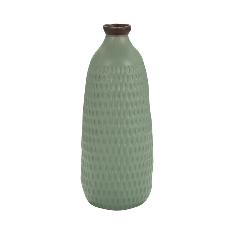 Hollis Green Dimpled Vase image number 0