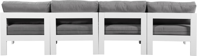 Meridian Furniture Nizuc Grey Water Resistant Fabric Outdoor Patio Modular Sofa image number 2