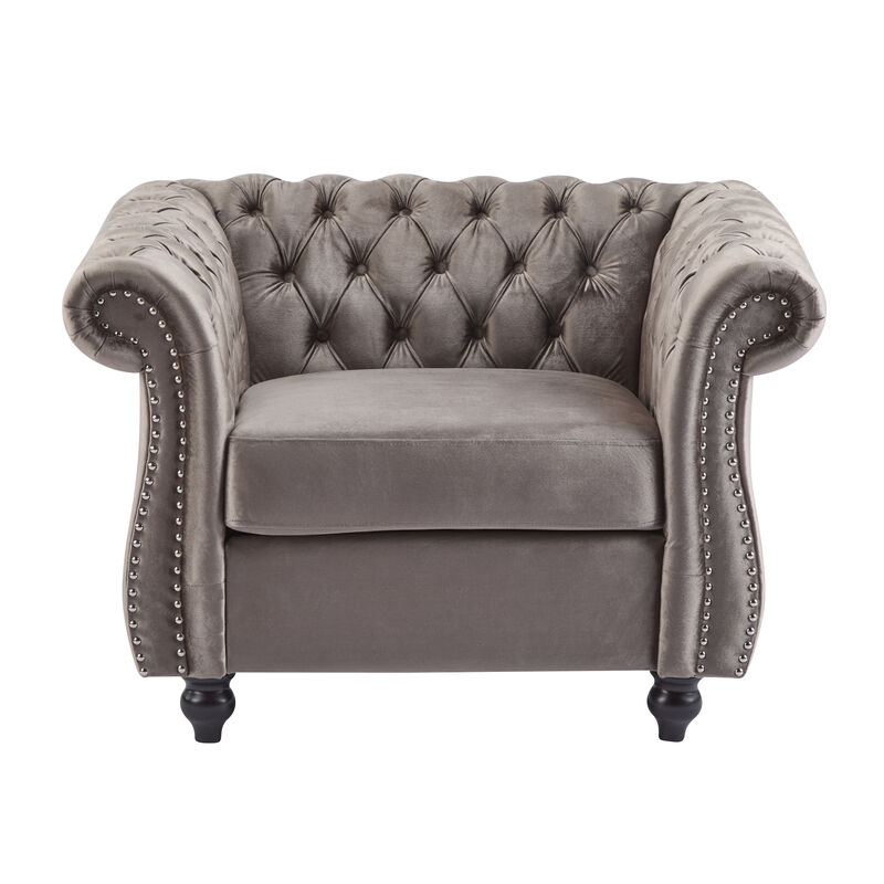 Christopher Knight Home Abrams Chesterfield Upholstered Tufted Club Chair
