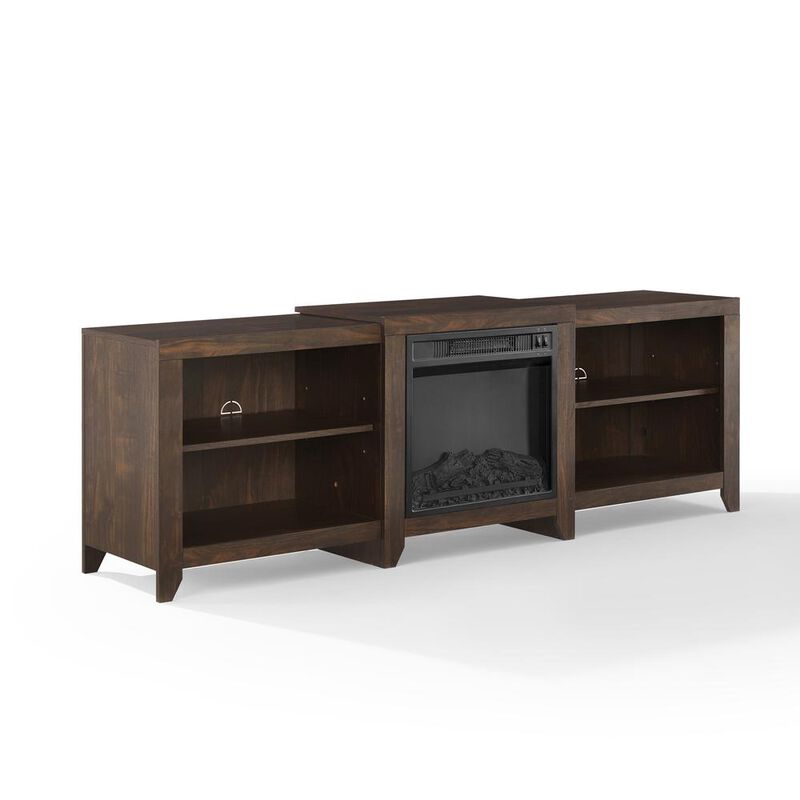Crosley Furniture Ronin Low Profile Fireplace TV Stand For 75+ Inch TV