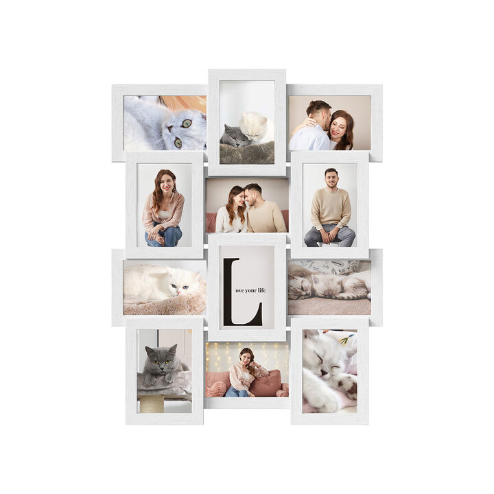 Collage Photo Frames 4x6 Set of 12 Multi Picture Wall Display