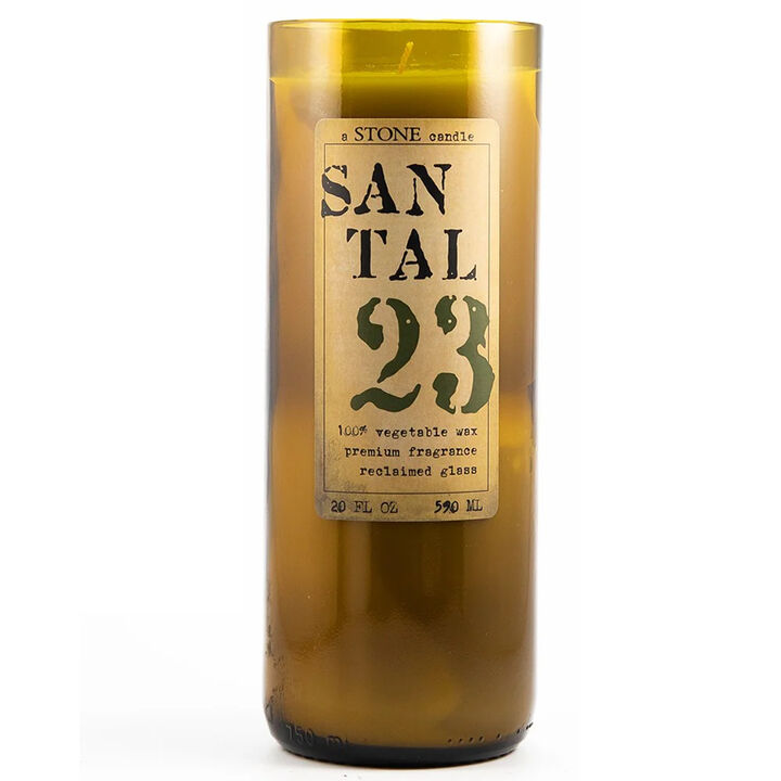 Reclaimed Bottle Candle - Santal Noir