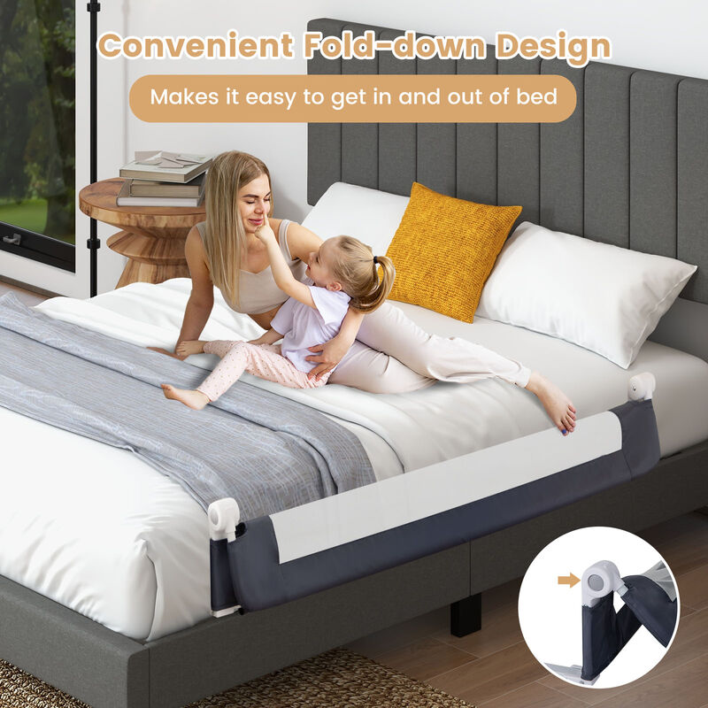 Adjustable Baby Bed Rail with Swing Down Design and Safety Strap for Bedroom image number 7