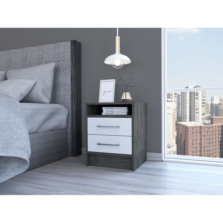 Streamdale Eter Nightstand, Superior Top, Two Drawers