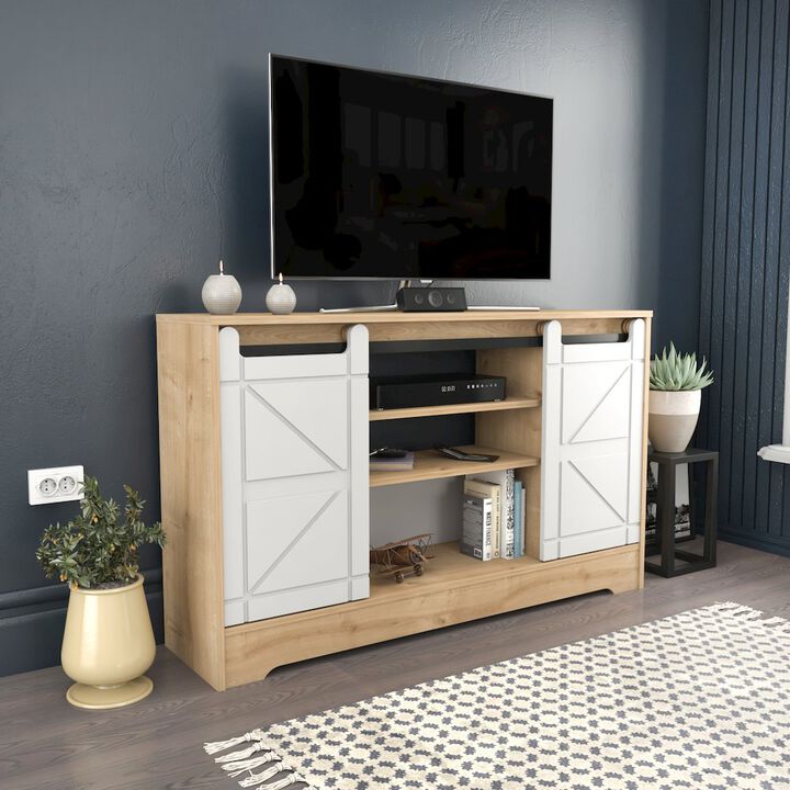 Decorotika Ahris Tv Stand - Sapphire Oak White