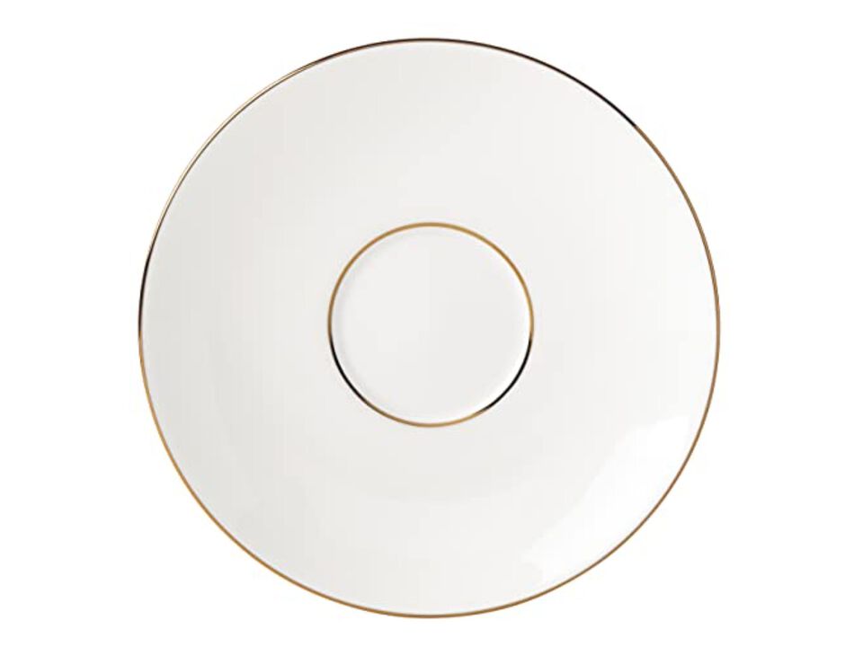 Lenox Continental Dining Gold Saucer, 0.40 LB, White