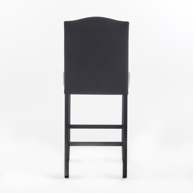 Upholstered Counter Height Barstools with Nailhead Trim(Set of 2)