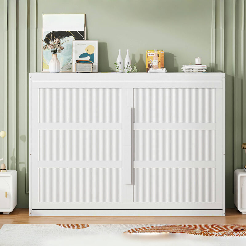 Merax Murphy Bed Wall Bed with LED Lights