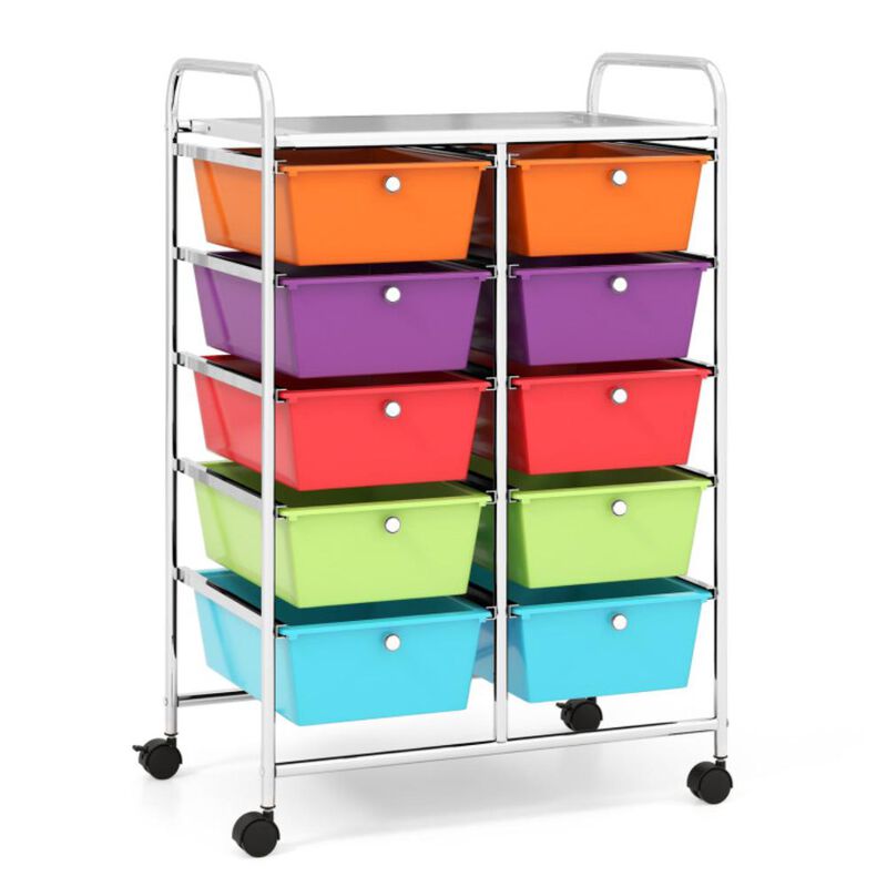 Hivvago 10-Drawer Rolling Storage Cart