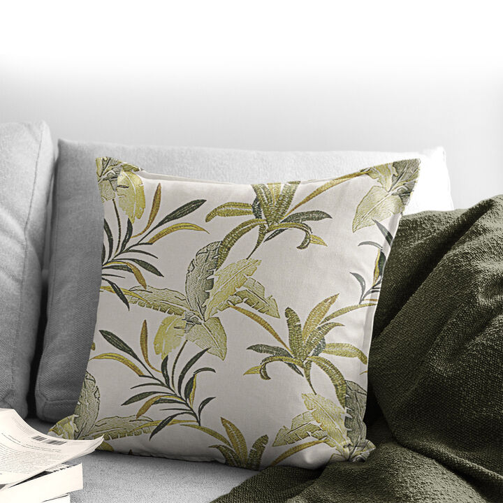 6ix Tailors Fine Linens Renee Palm Green Decorative Throw Pillows