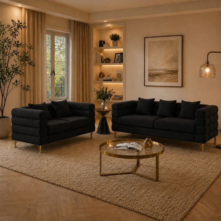 Sibsod modern-design plush cloud-shaped sofa set