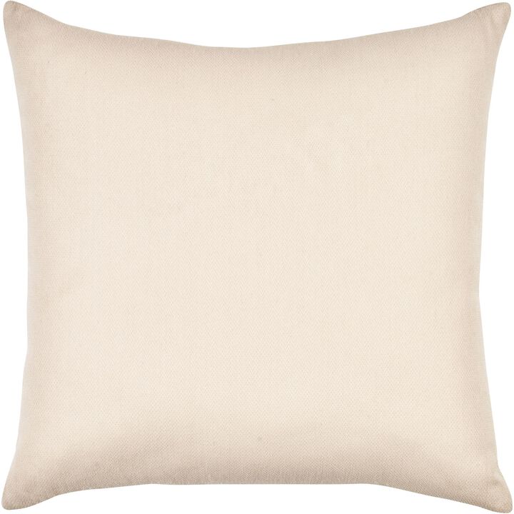 22" Ivory Solid Square Outdoor Patio Throw Pillow