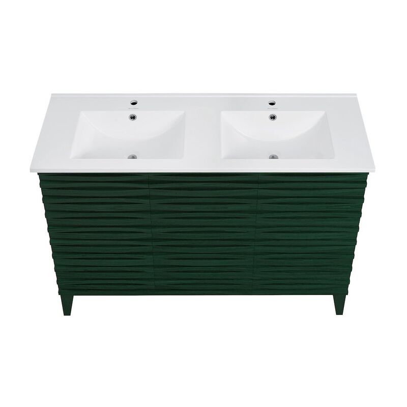 Cascade 48 in. Bathroom Vanity with 3-Hole Ceramic Sink Top image number 2