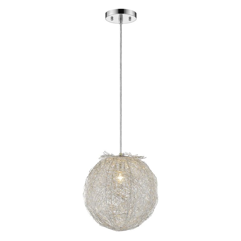 Hivvago Contemporary Silver Globe Pendant Hanging Light