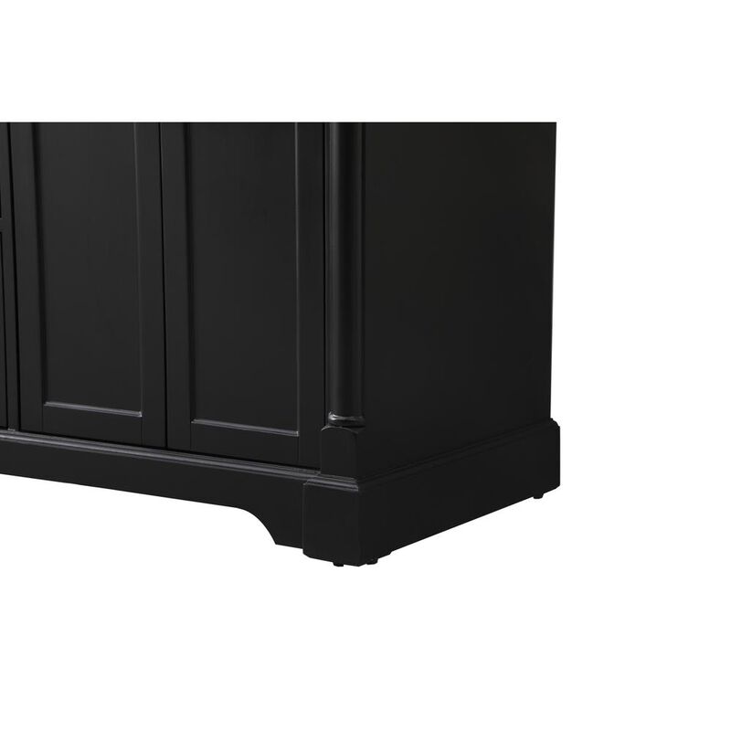 Elegant Kitchen and Bath 60 inch double bathroom vanity set in black