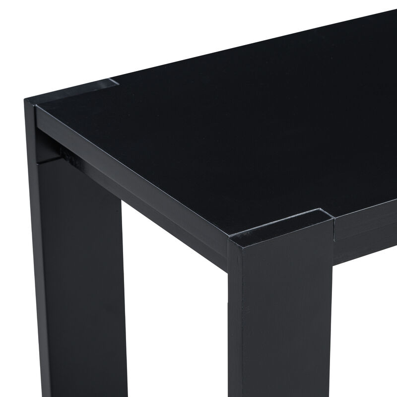 Merax Minimalist Console Table with Bottom Shelf