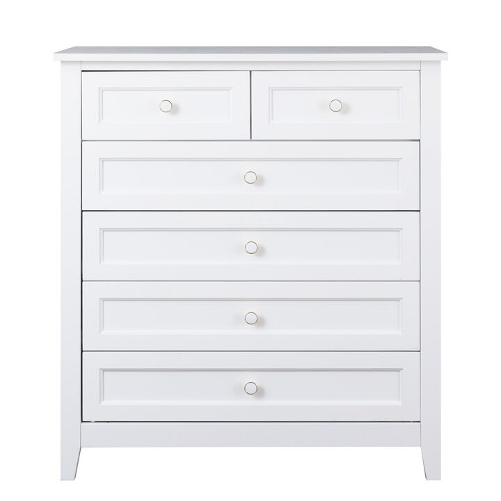 Solid Wood spray-painted drawer dresser bar, buffet tableware cabinet lockers buffet server console table lockers, retro round handle, applicable to the dining room, living room, kitchen corridor, white