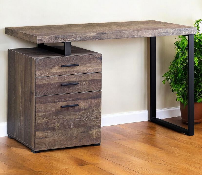 Wooden Computer Desk with Triple Storage Drawers – Study & Office Table
