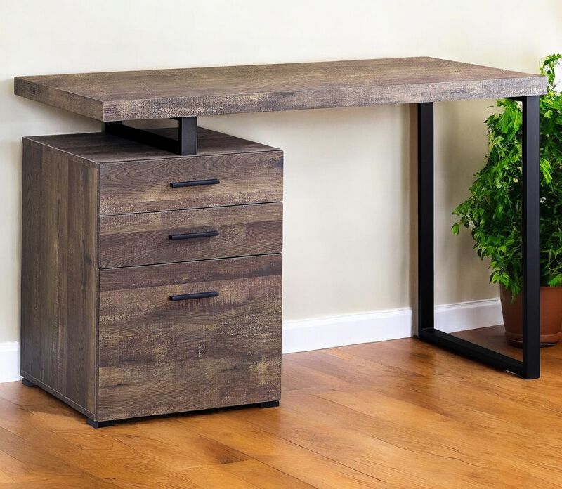 Wooden Computer Desk with Triple Storage Drawers – Study & Office Table