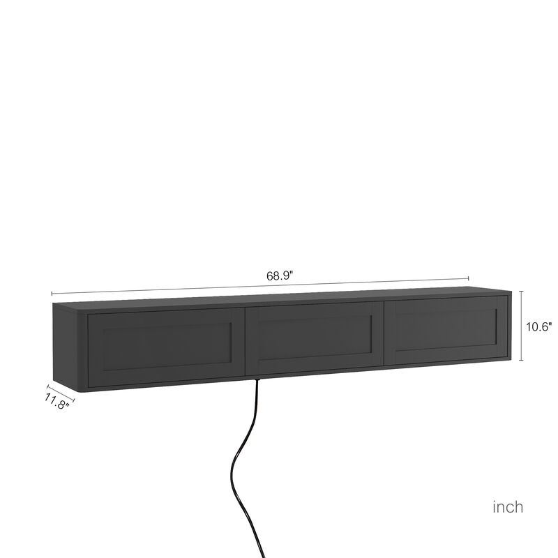 Ringru Floating TV Stand image number 4