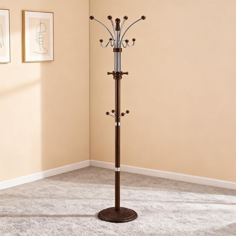 Merax Wooden Metal Coat Rack image number 1