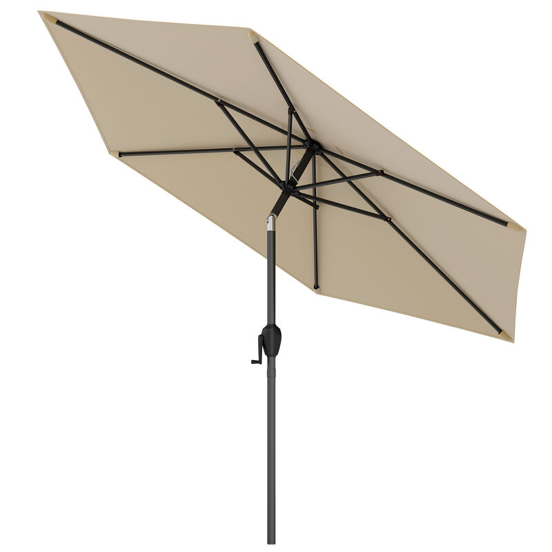 Outdoor Patio Heavy Duty Market Umbrella with Push Button Tilt