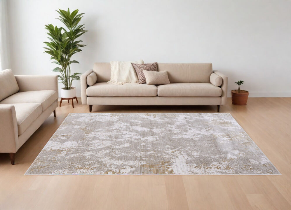 HomeRoots Abstract Power Loom Area Rug