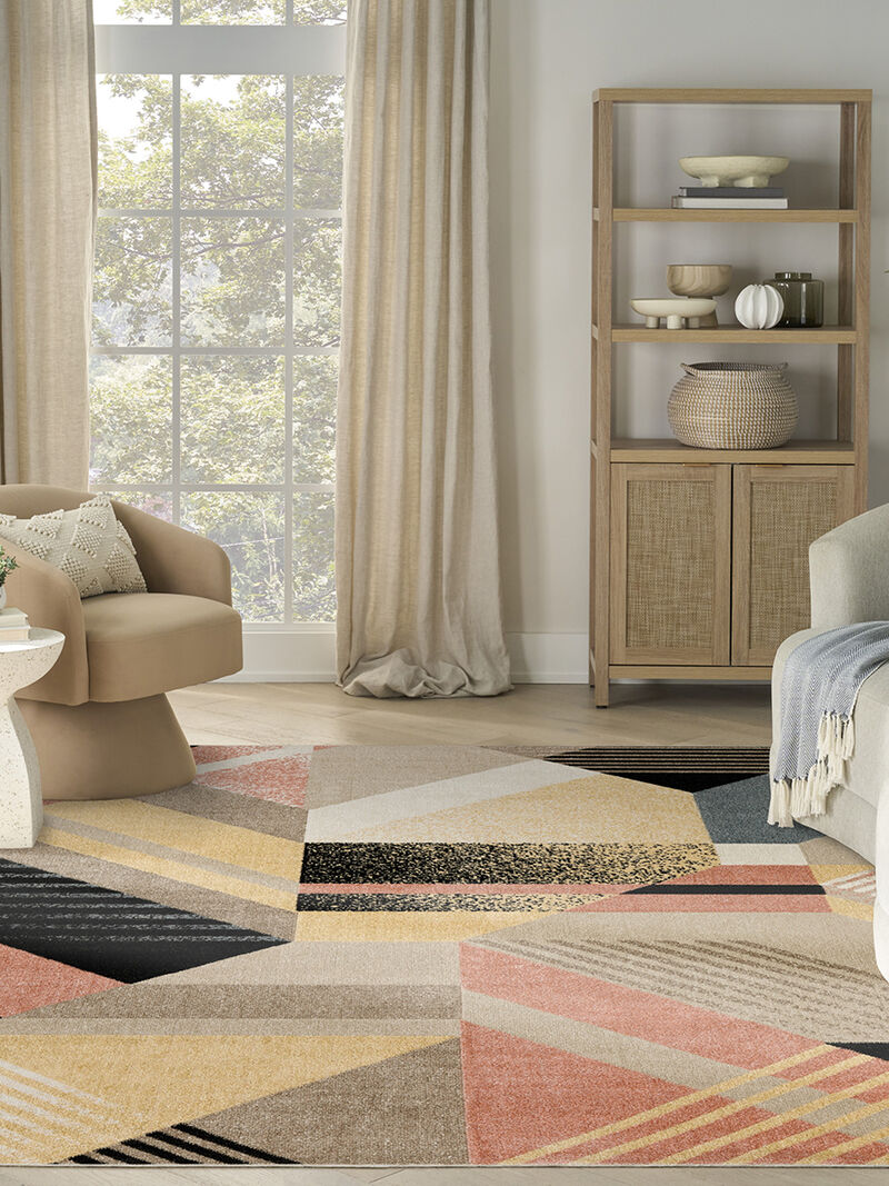 Washable Decor WSD10 Turquoise/Multicolor 9' x 12' Rug