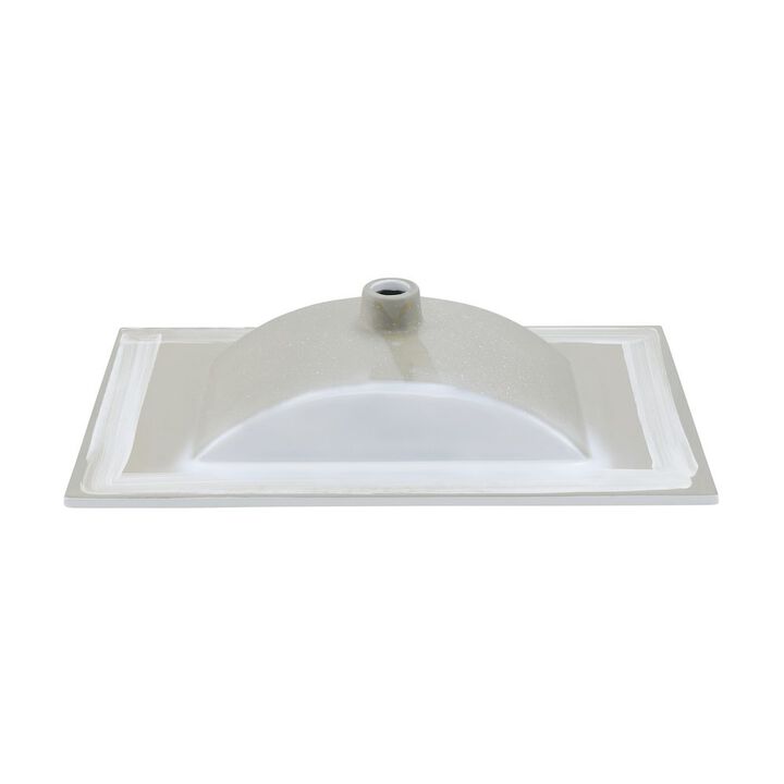 30" 3-Hole Widespread Vanity Sink Top in Glossy White