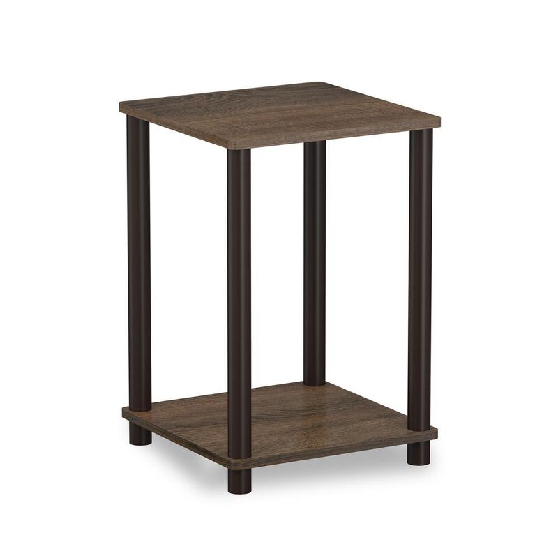 Furinno Turn-N-Tube Haydn End Table, Walnut/Brown
