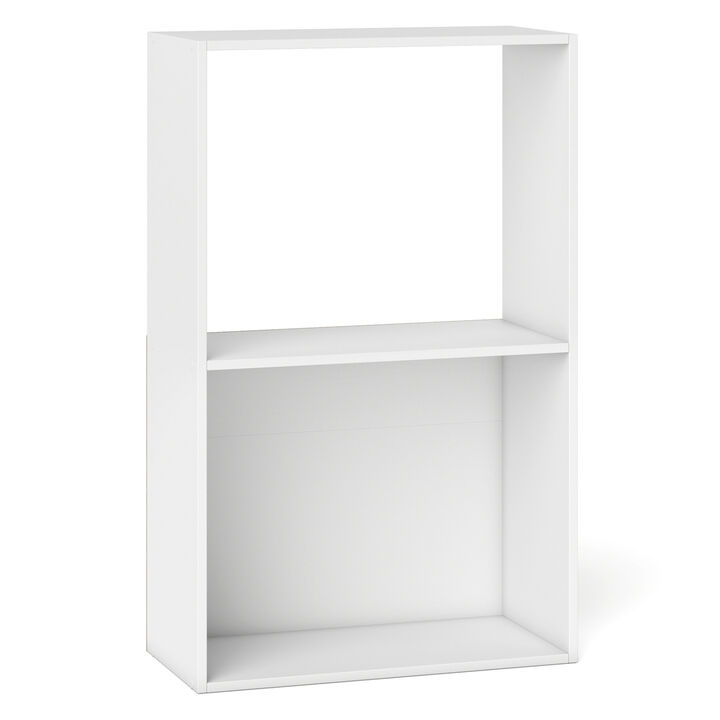 Freestanding 3-Tier Bookshelf with Open Storage Compartments