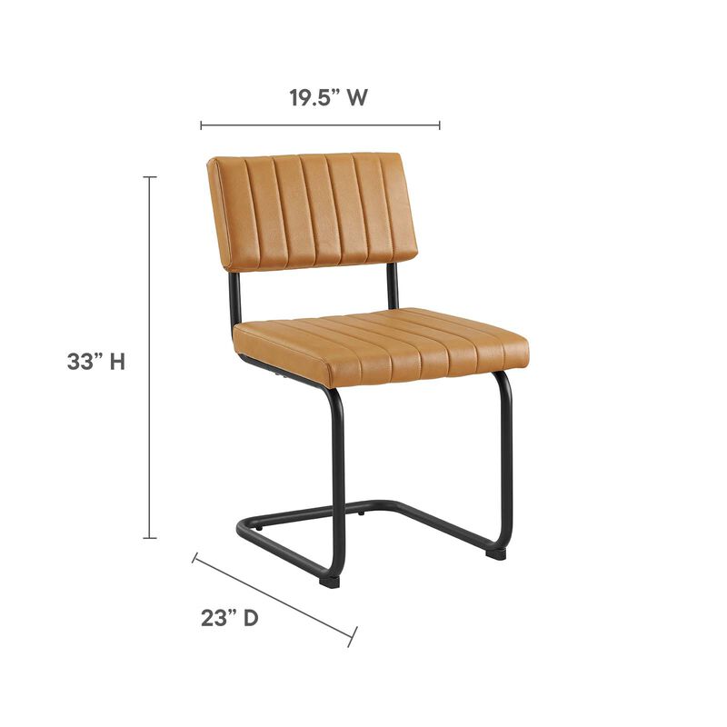 Parity Vegan Leather Dining Side Chairs - Set of 2 image number 7