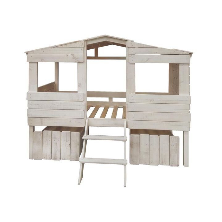 Donco Trading Twin Tree House Low Loft Bed