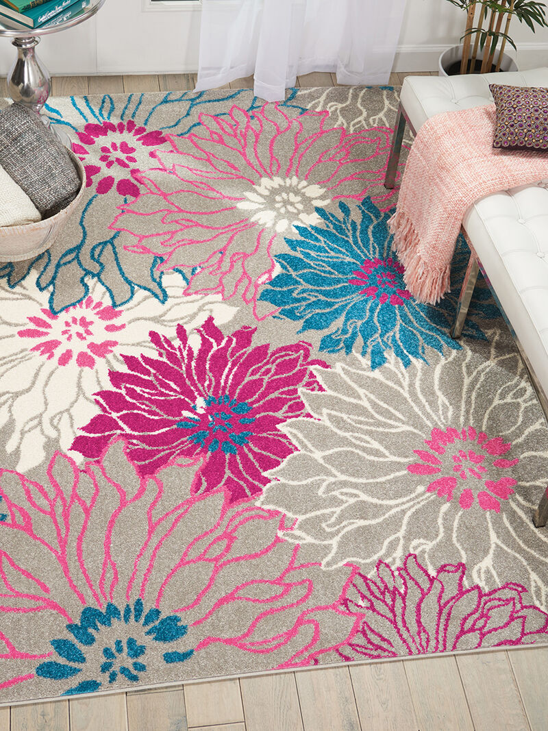 Passion PSN17 Gray 5' x Round Rug image number 9