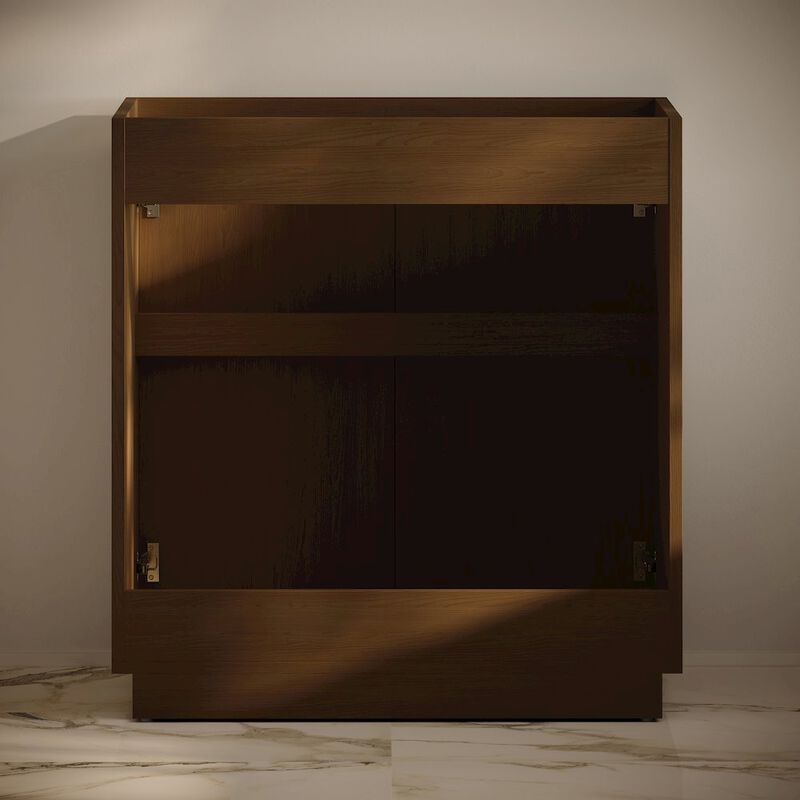 St. Tropez 36" Freestanding Bathroom Vanity Cabinet without Top in Brown Oak image number 3