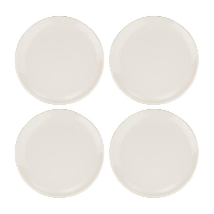 Gourmet dia.10" Round Warm White Porcelain Plate (Set of 4)