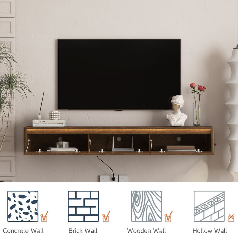 Rurux Floating TV Stand image number 4