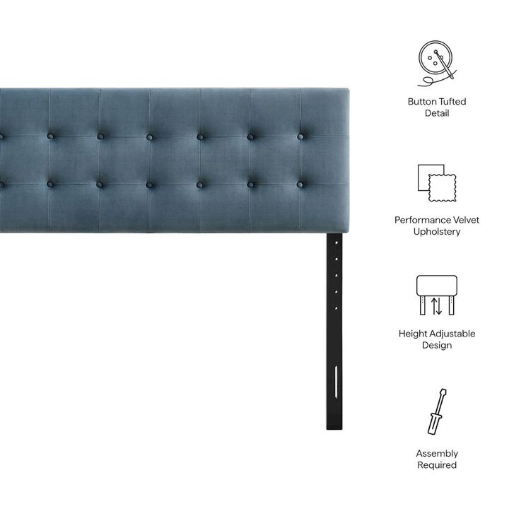 Emily Stain-Resistant Performance Velvet Full Size Headboard