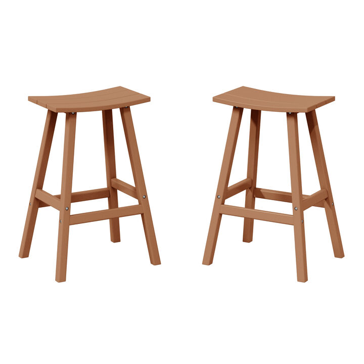 WestinTrends 2 piece set of 29" height Outdoor / Patio Saddle bar stools