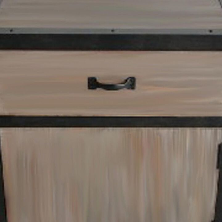 Hivvago 20 Inch  Brown Solid Wood End Table With Drawer