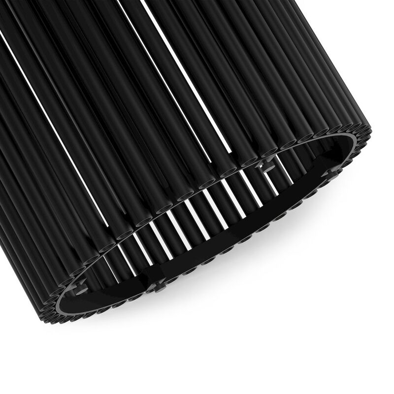 Simpli Home Demy Metal Accent Table In White Marble / Black